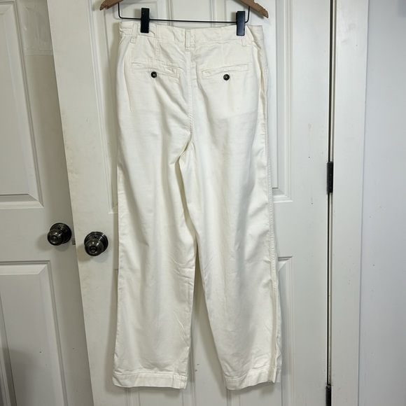 Free People pleated trouser pants size 2 cream Wide Leg High-Waisted w/ pockets - Picture 4 of 8